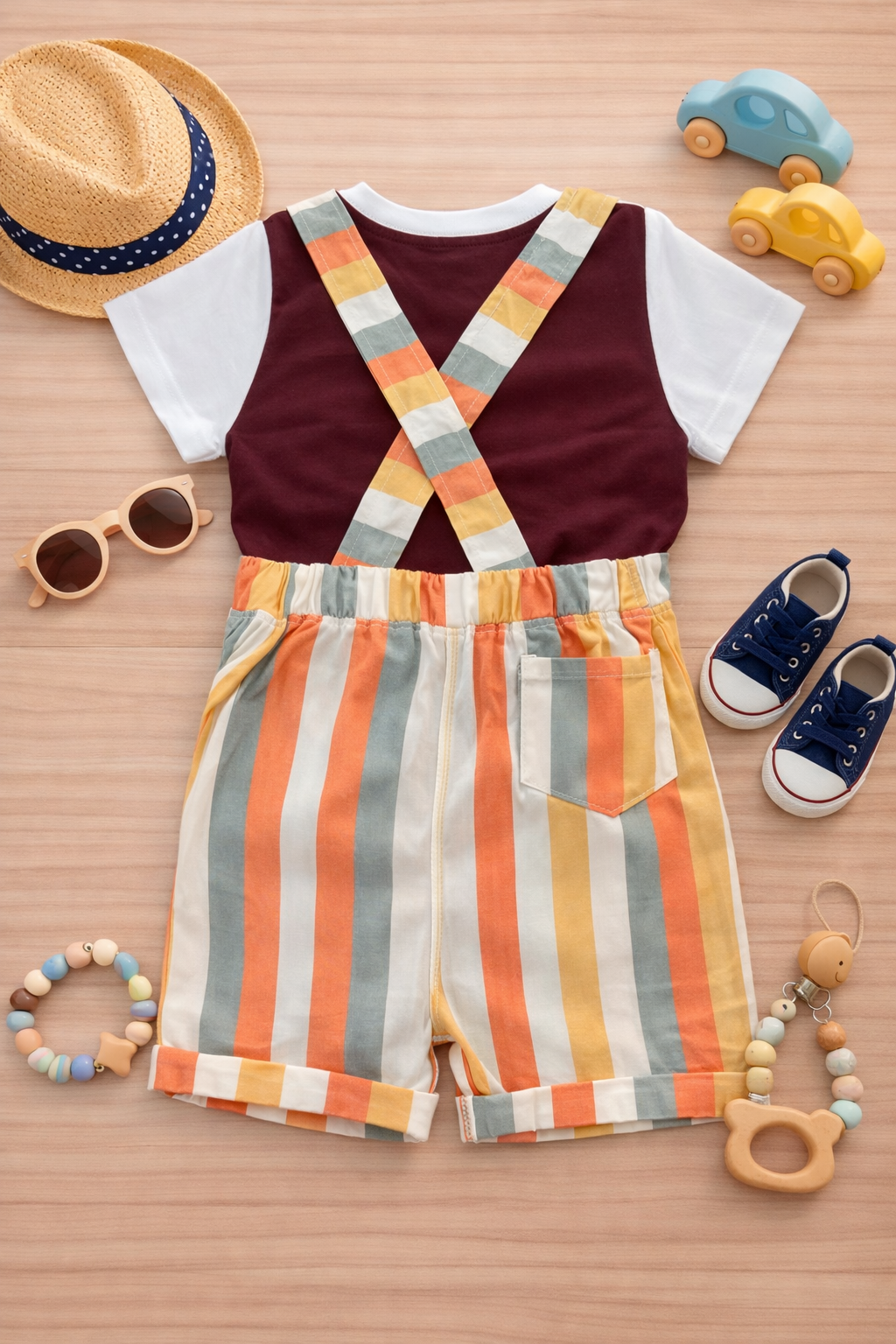 Unisex Dungaree with T shirt set IP27