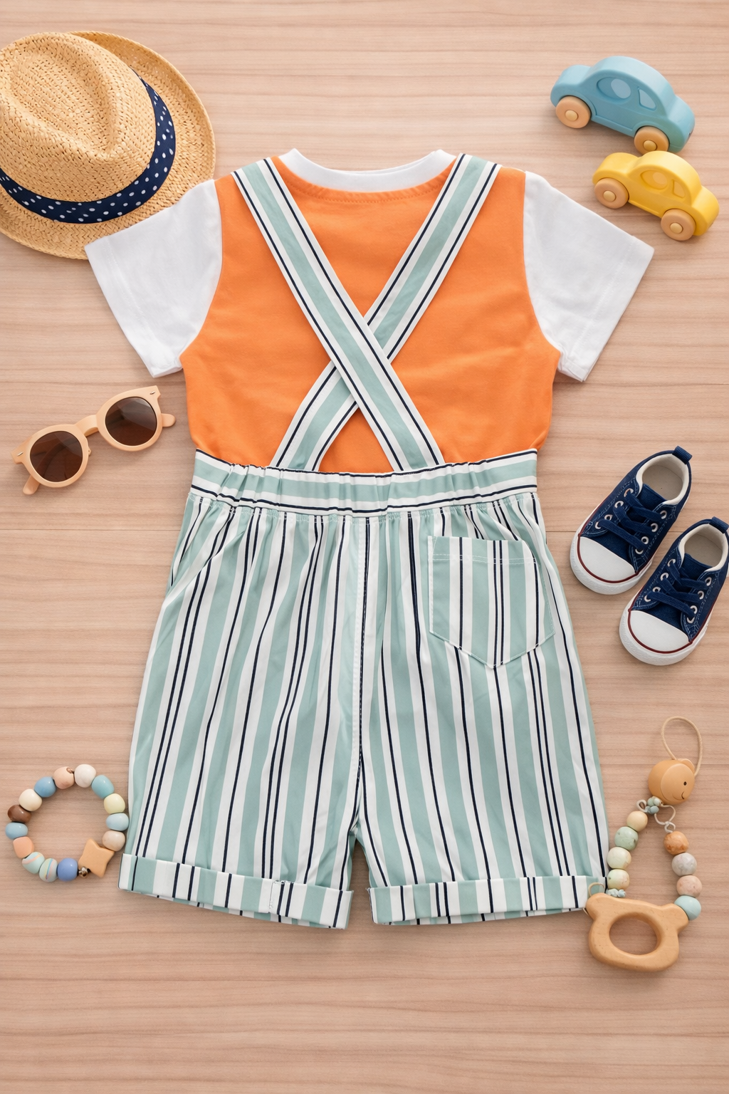 Unisex Dungaree with T shirt set IP27