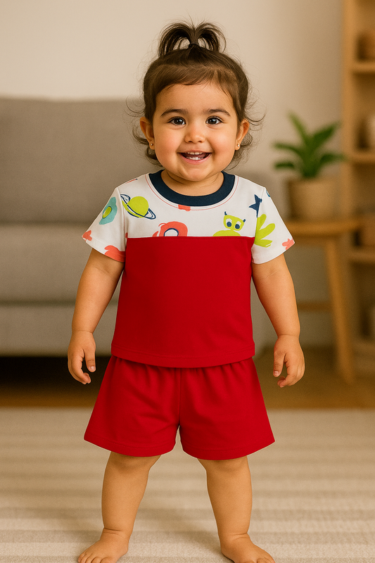 Unisex Cotton T-Shirt with Shorts Set combo IP20