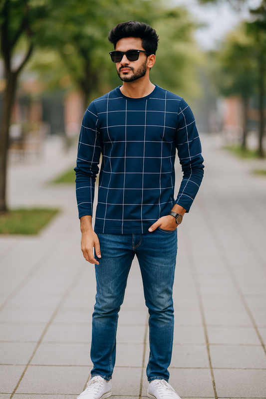 Mens All over printed Trendy Full Sleeve T-Shirt IP19