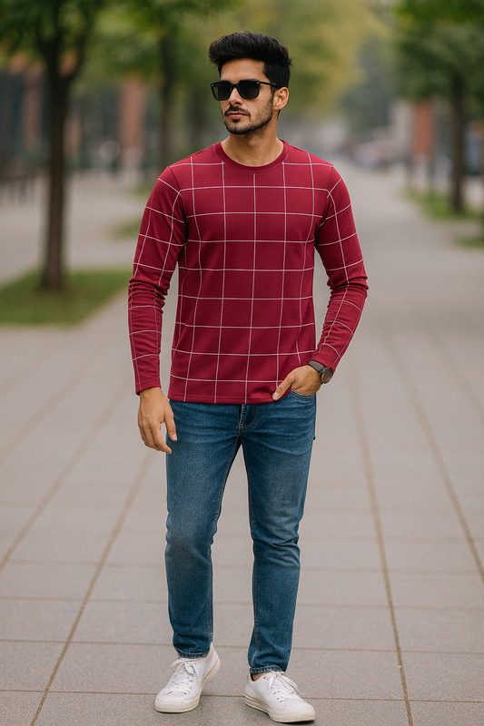 Mens All over printed Trendy Full Sleeve T-Shirt IP19