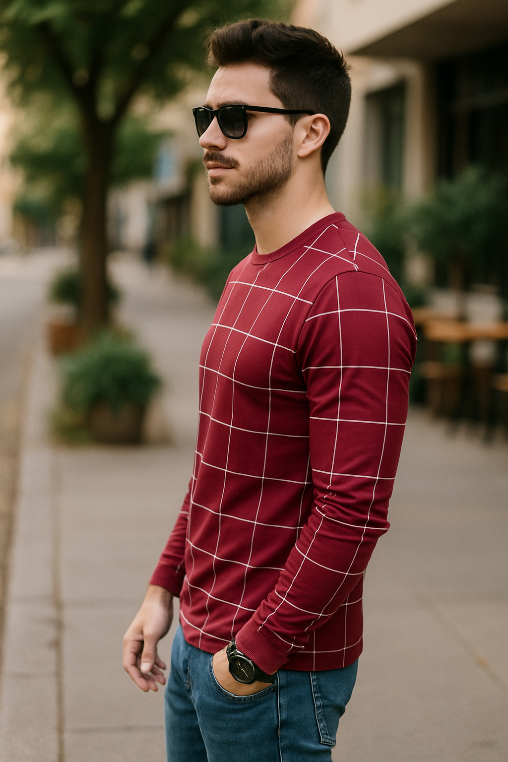 Mens All over printed Trendy Full Sleeve T-Shirt IP19