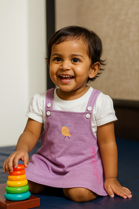 Girl Dress with T-Shirt Set