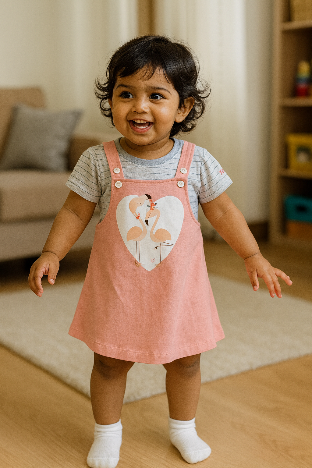 Girl Dress with T-Shirt Set