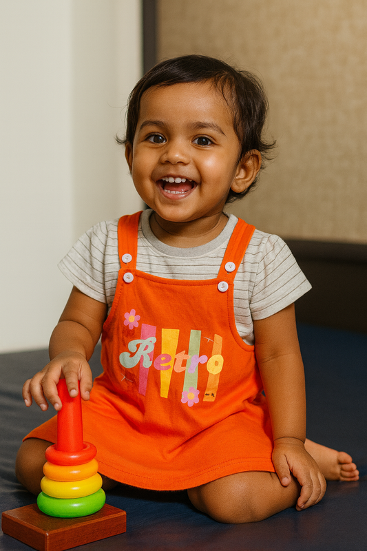 Girl Dress with T-Shirt Set