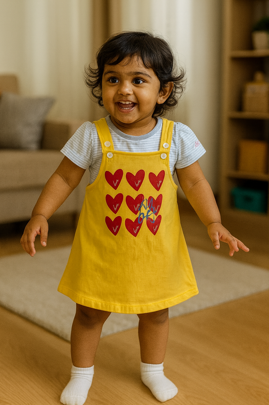 Girl Dress with T-Shirt Set