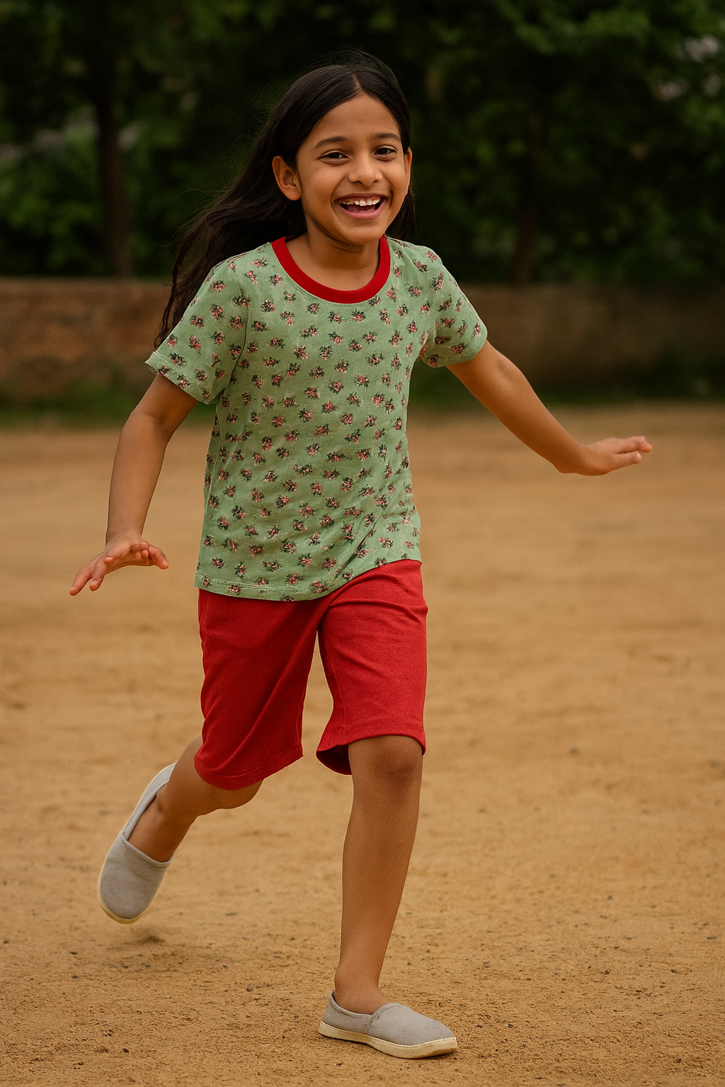 Girls T Shirt with Shorts Combo Set IP10