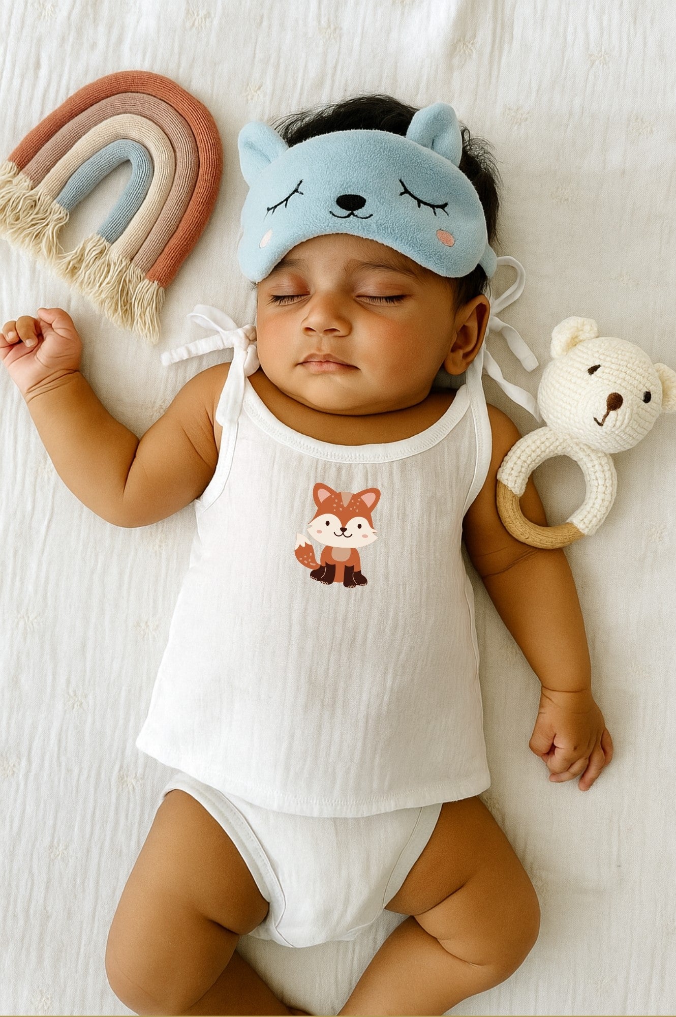 Organic Cotton Muslin Unisex Knot Jhabla IP21