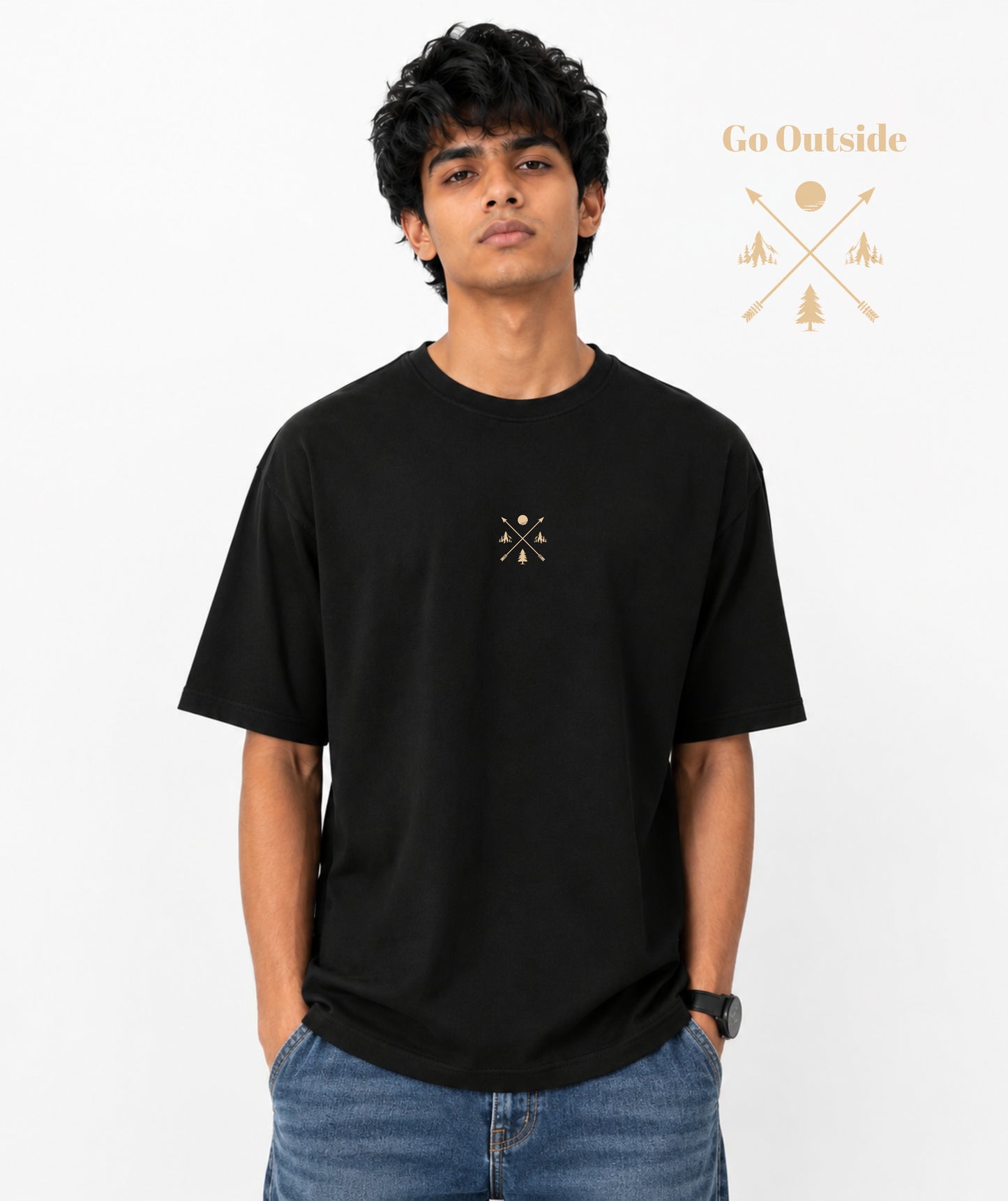 Men's Over Sized T shirt / Drop Shoulder Travel