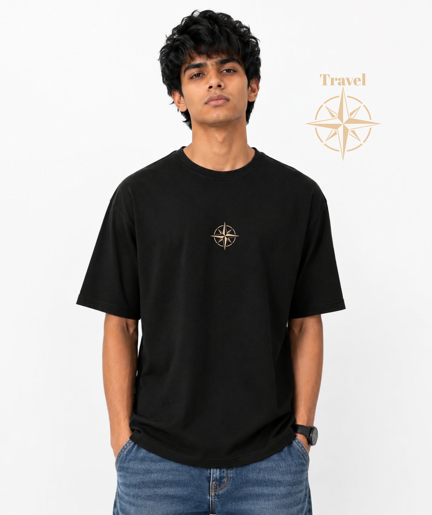Men's Over Sized T shirt / Drop Shoulder Travel