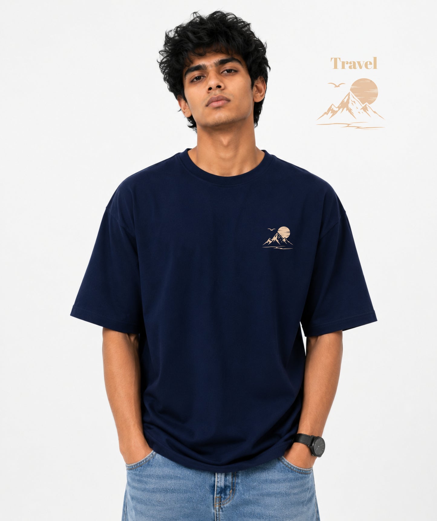 Men's Over Sized / Drop Shoulder T shirt Travel