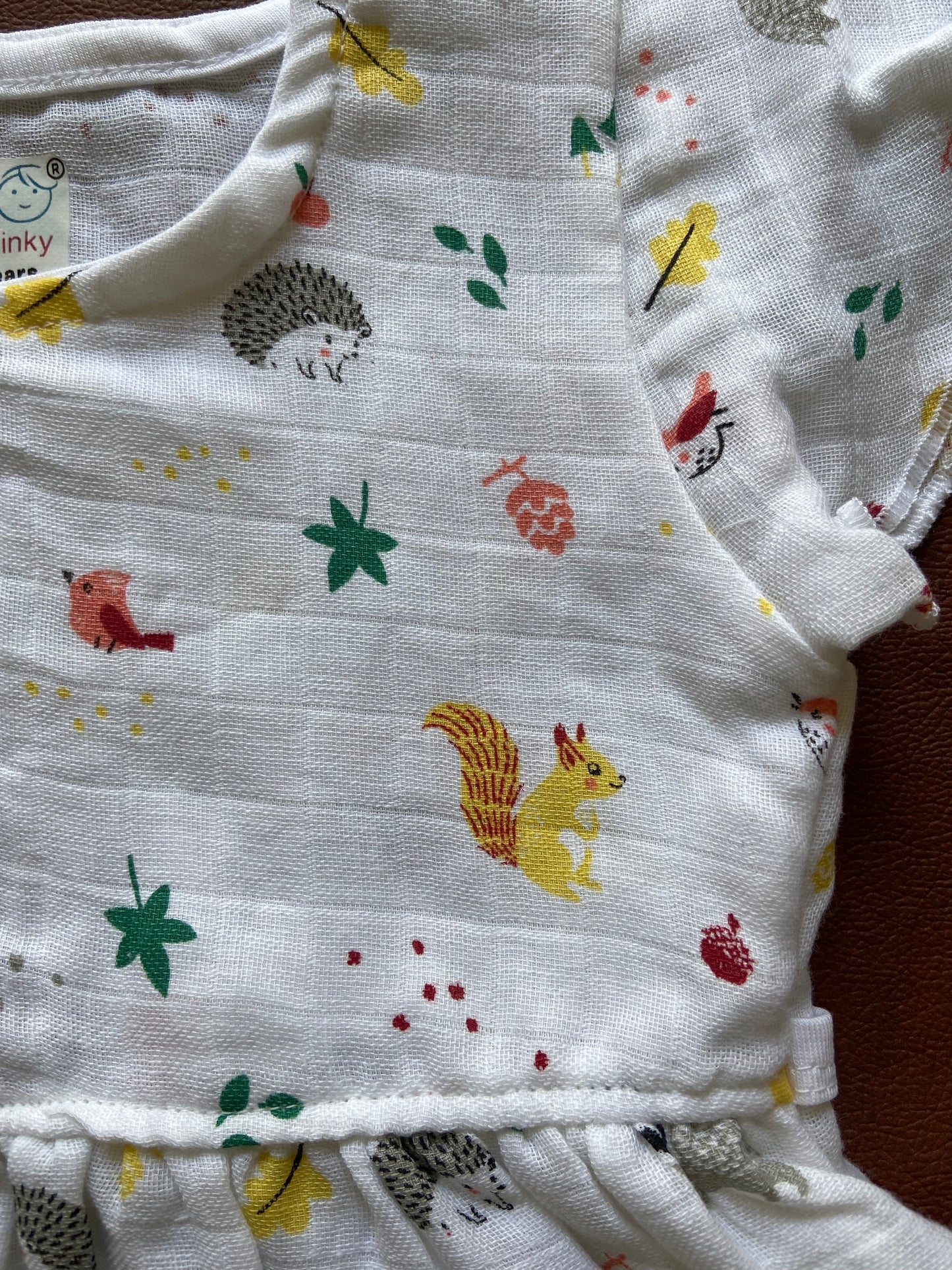 Organic Cotton Muslin Frill Sleeve Frock