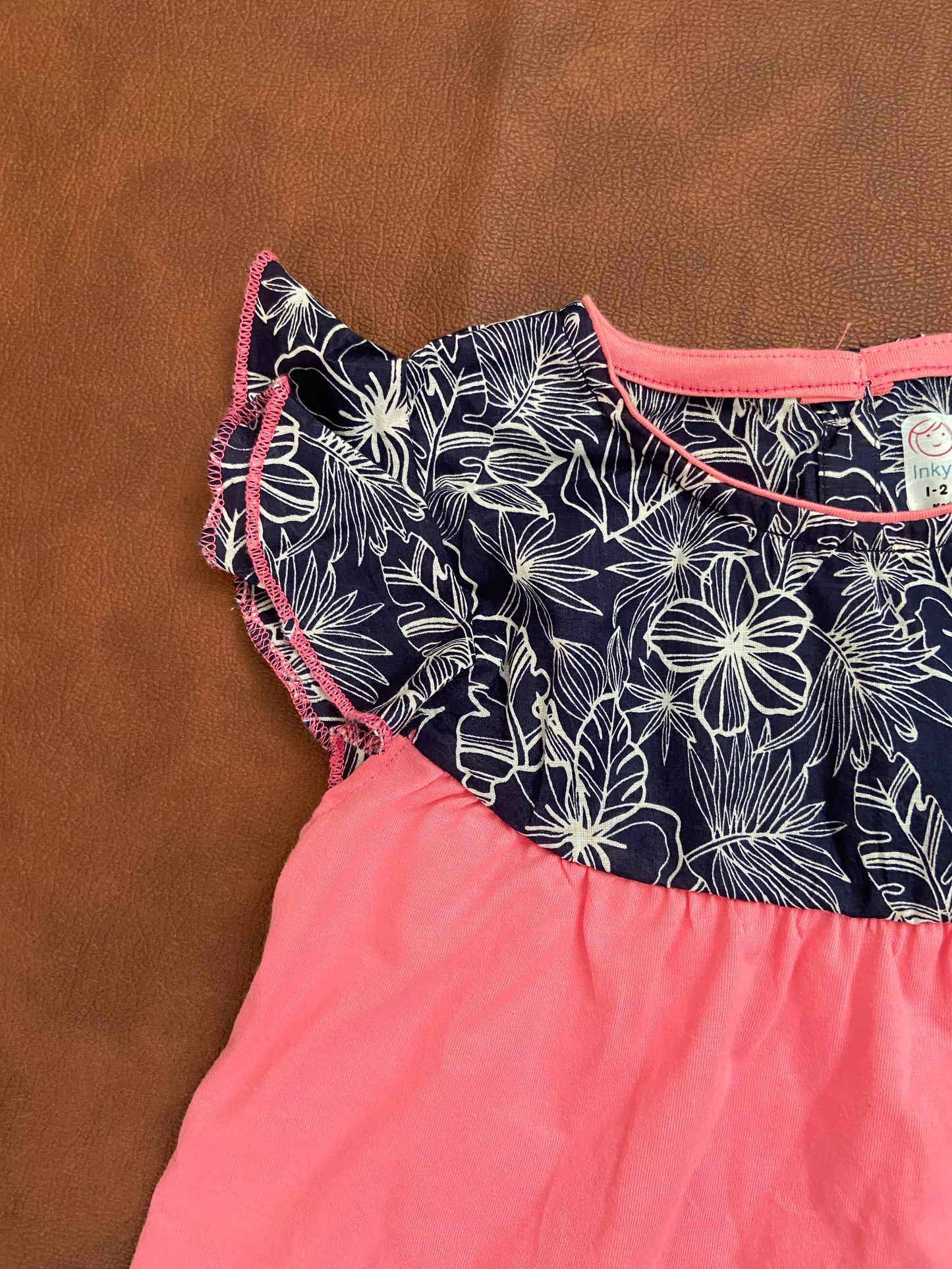 Girls Cotton Trendy Frill Sleeve Frock