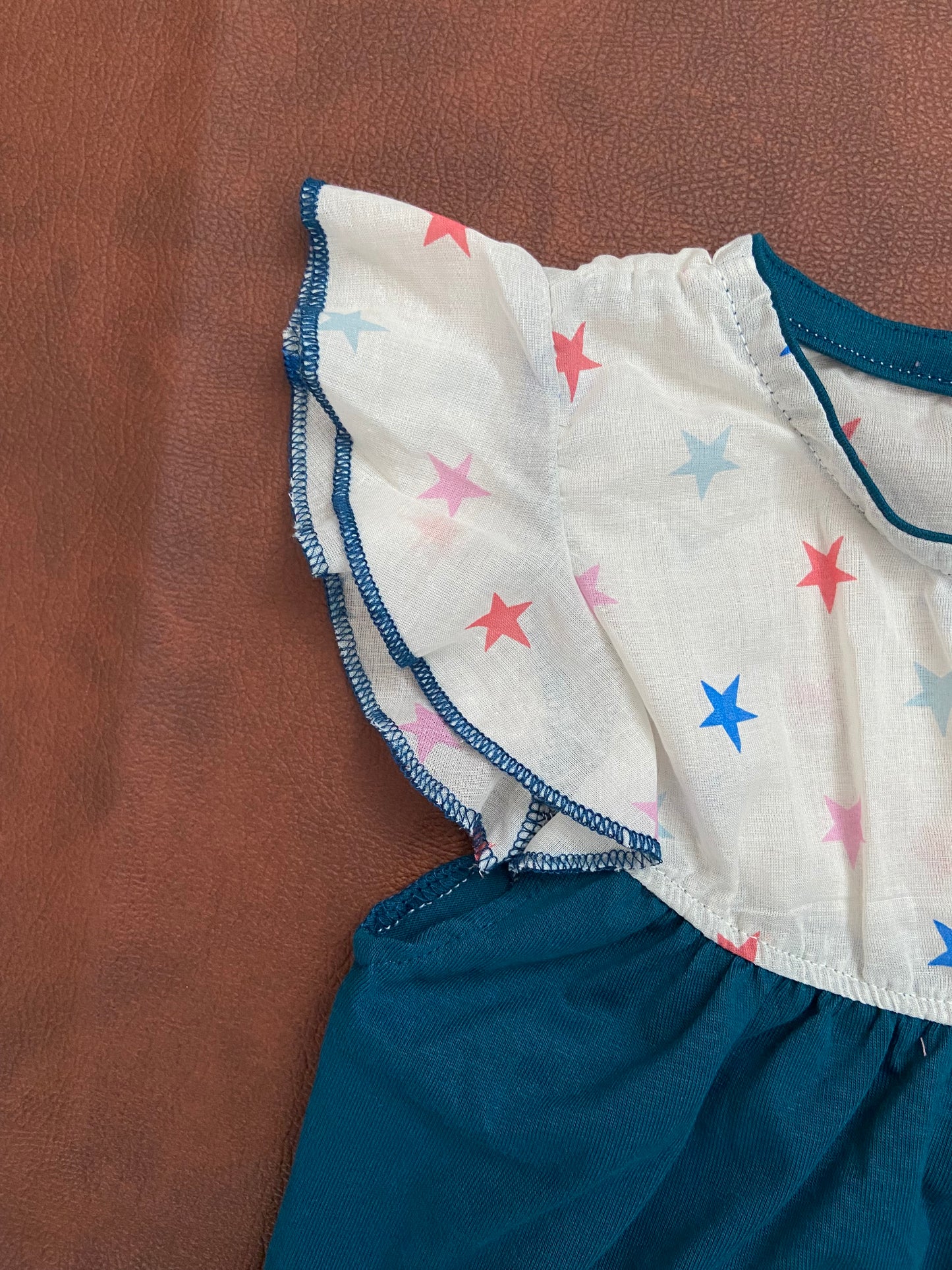 Girls Cotton Trendy Frill Sleeve Frock