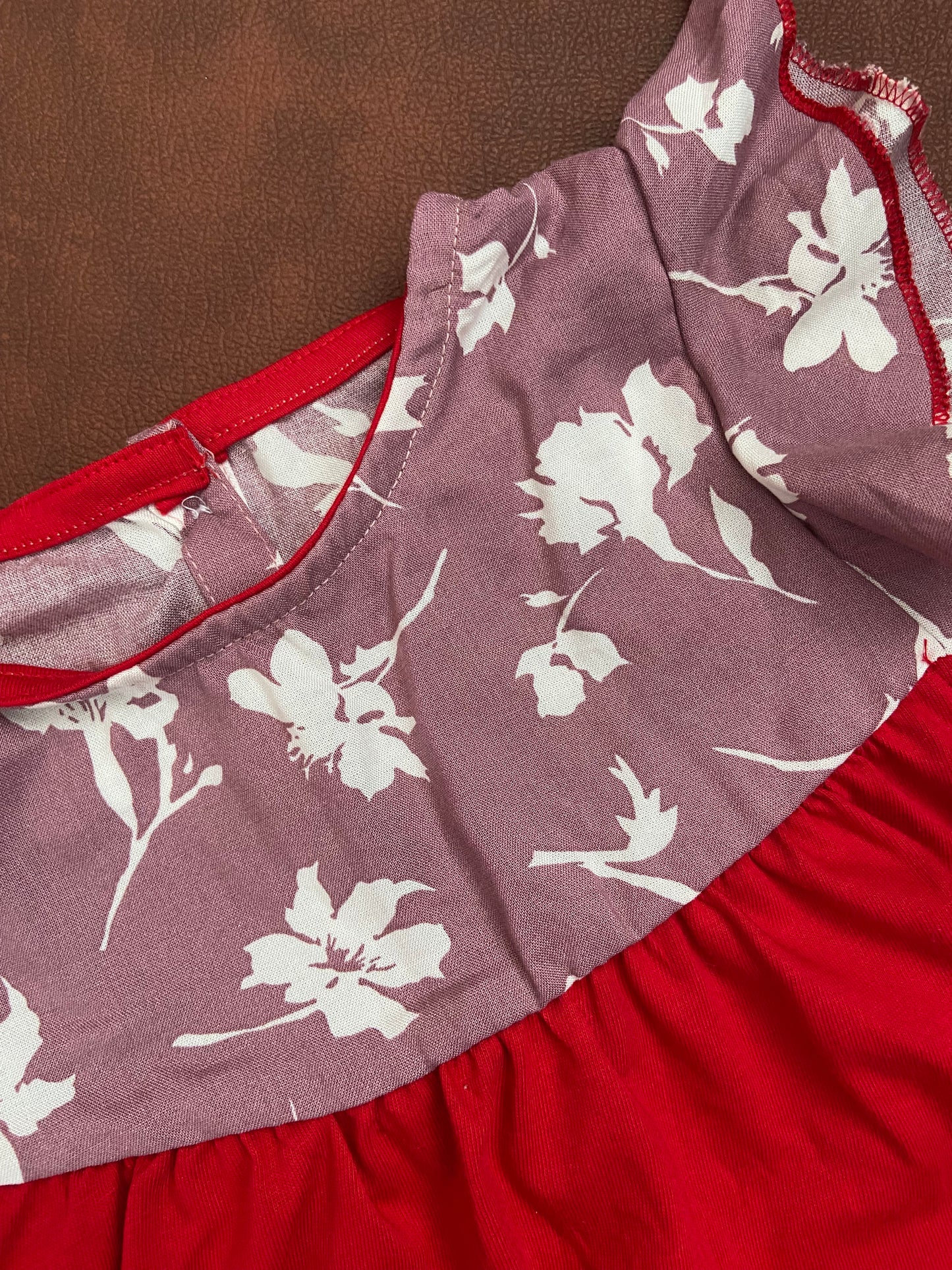 Girls Cotton Trendy Frill Sleeve Frock