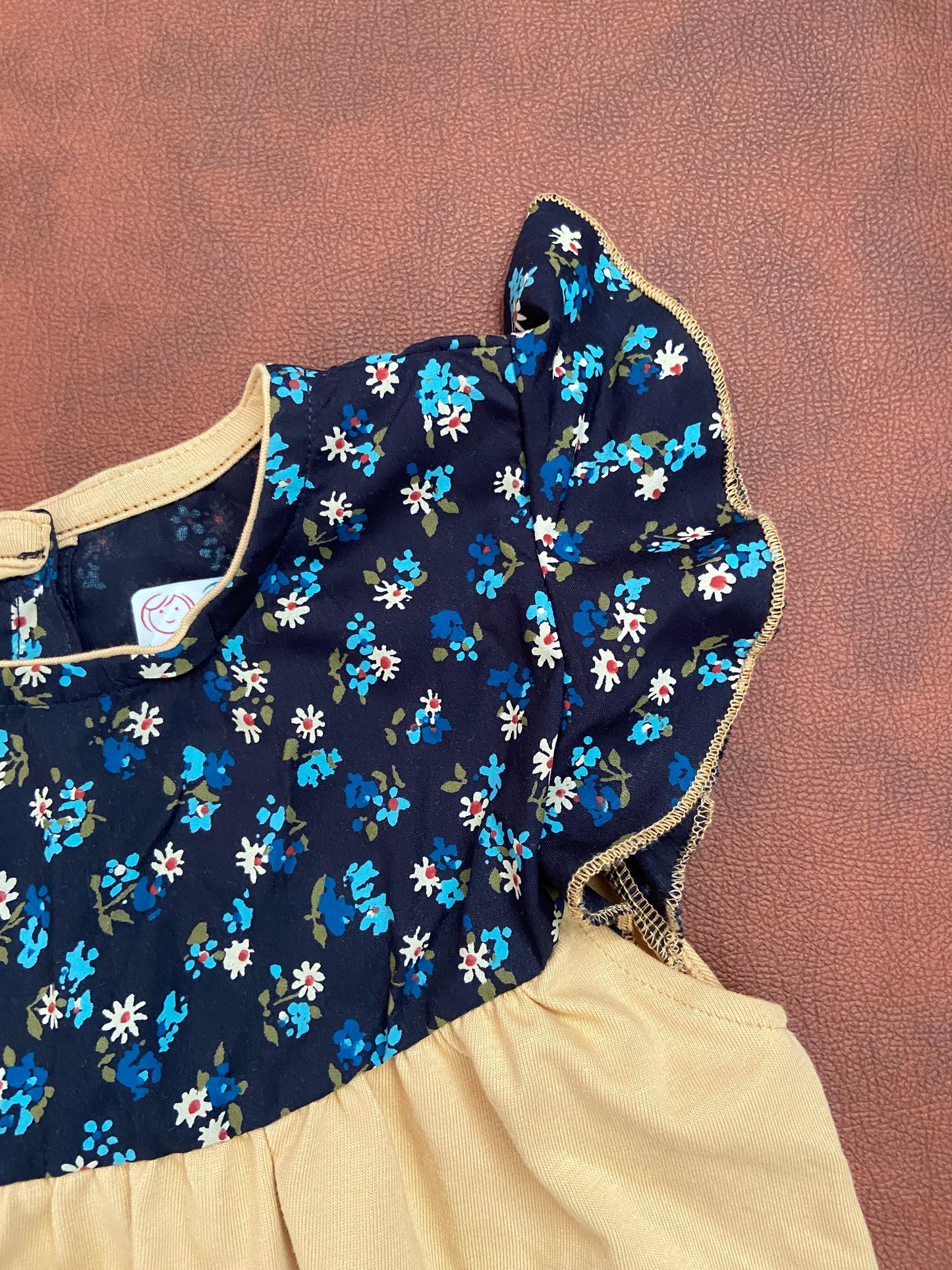 Girls Cotton Trendy Frill Sleeve Frock