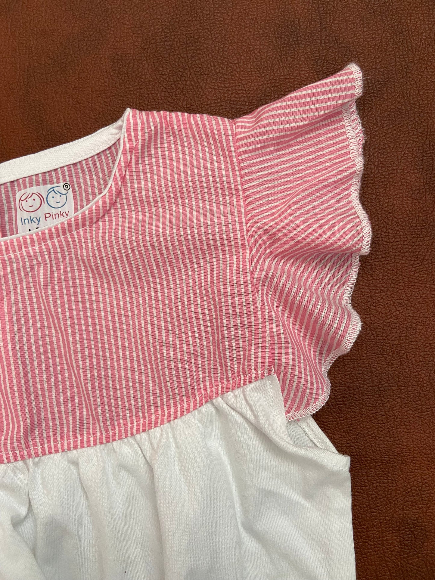 Girls Cotton Trendy Frill Sleeve Frock