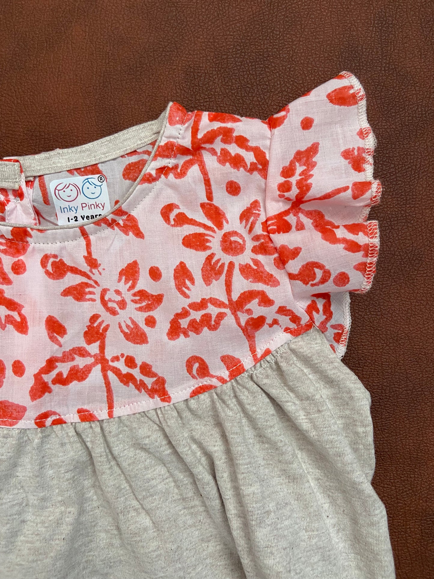 Girls Cotton Trendy Frill Sleeve Frock