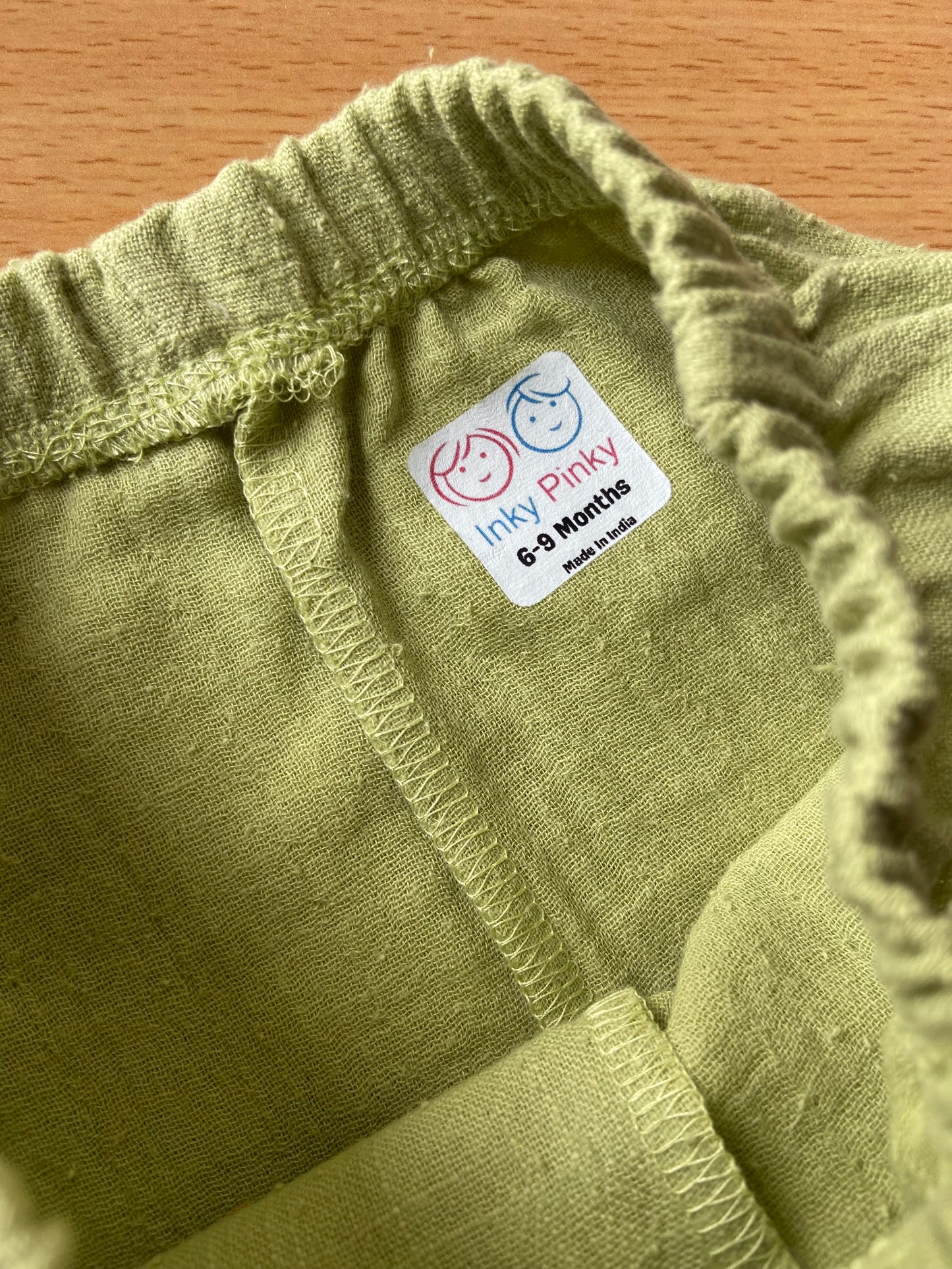 Organic cotton muslin crinkle fabric unisex pant IP22