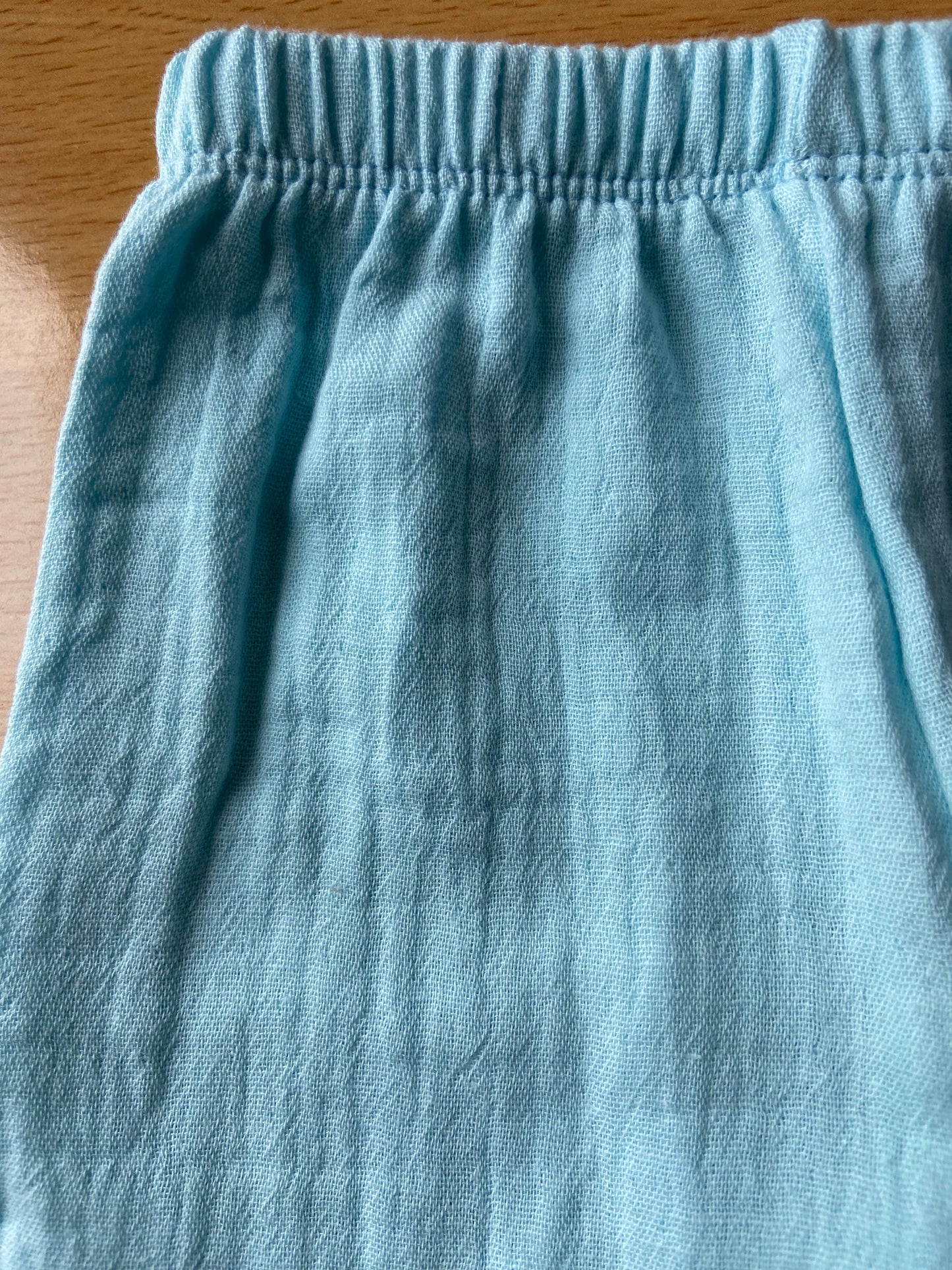 Organic cotton muslin crinkle fabric unisex pant IP22