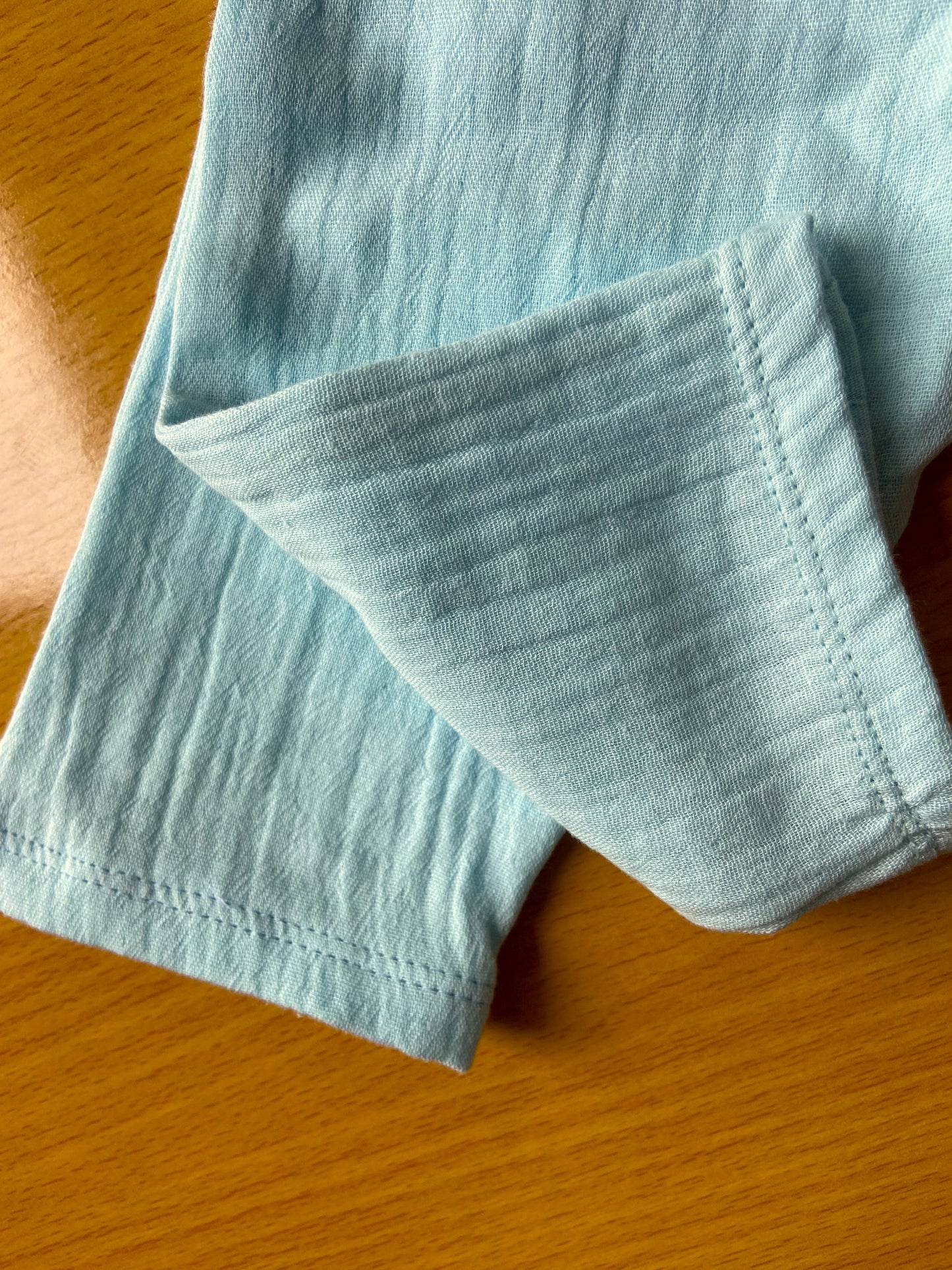 Organic cotton muslin crinkle fabric unisex pant IP22