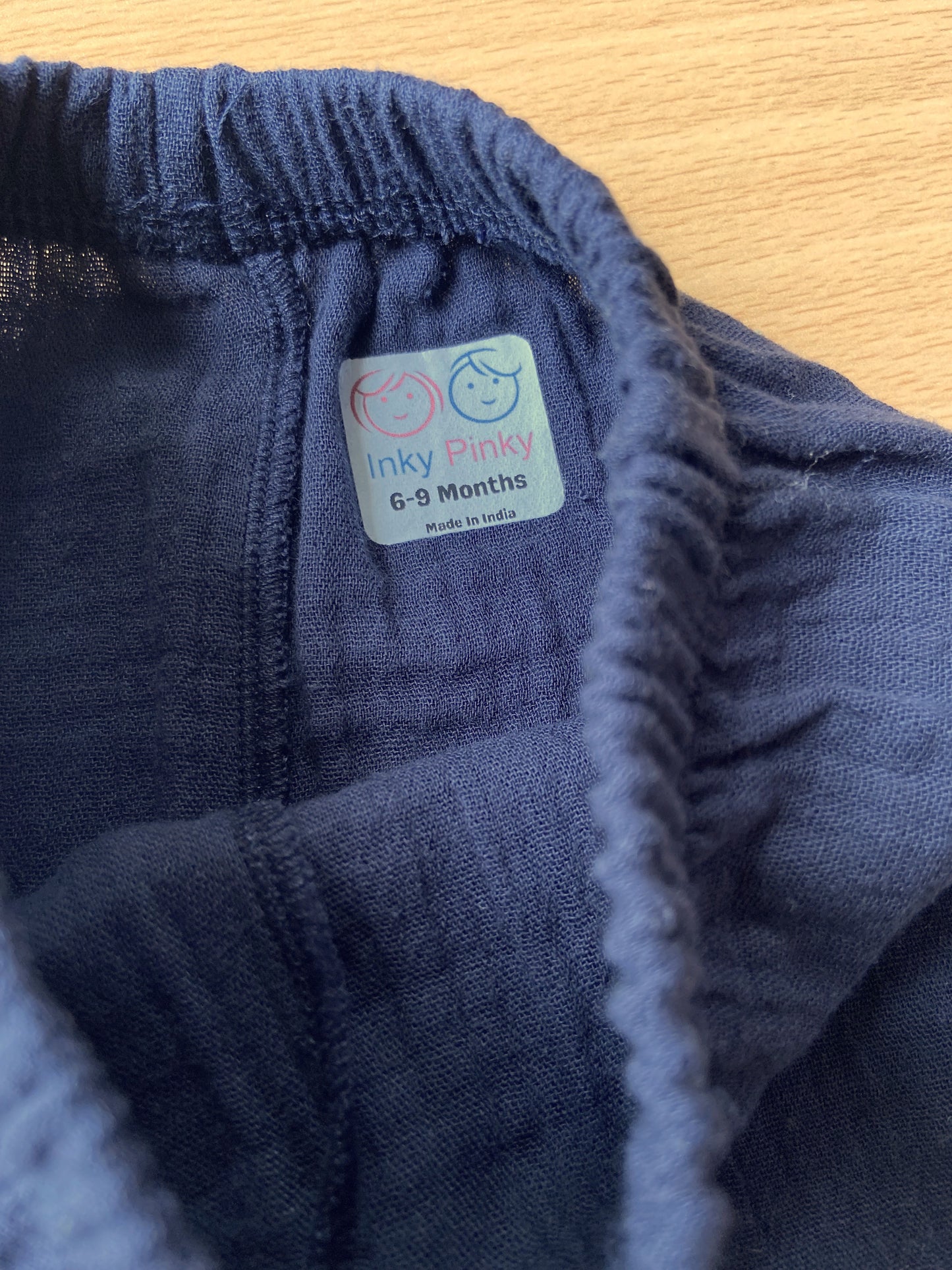 Organic cotton muslin crinkle fabric unisex pant IP22