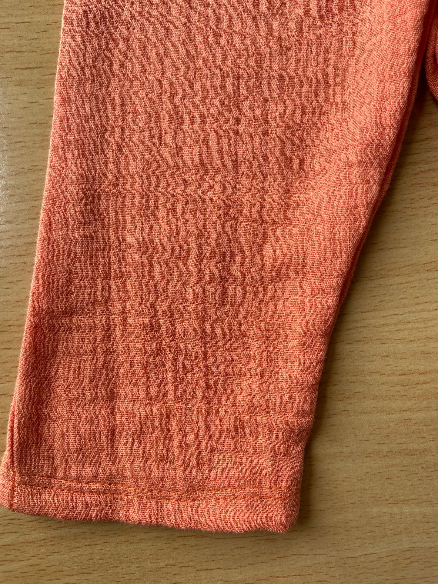 Organic cotton muslin crinkle fabric unisex pant IP22