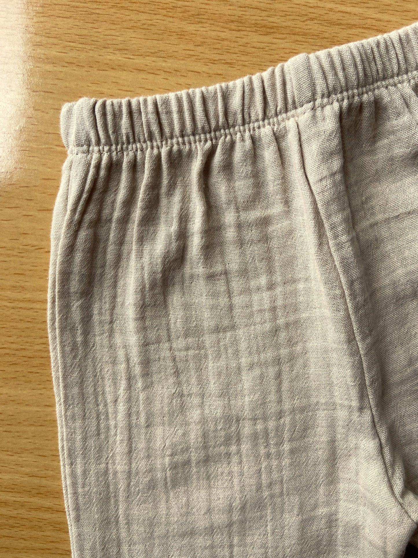 Organic cotton muslin crinkle fabric unisex pant IP22