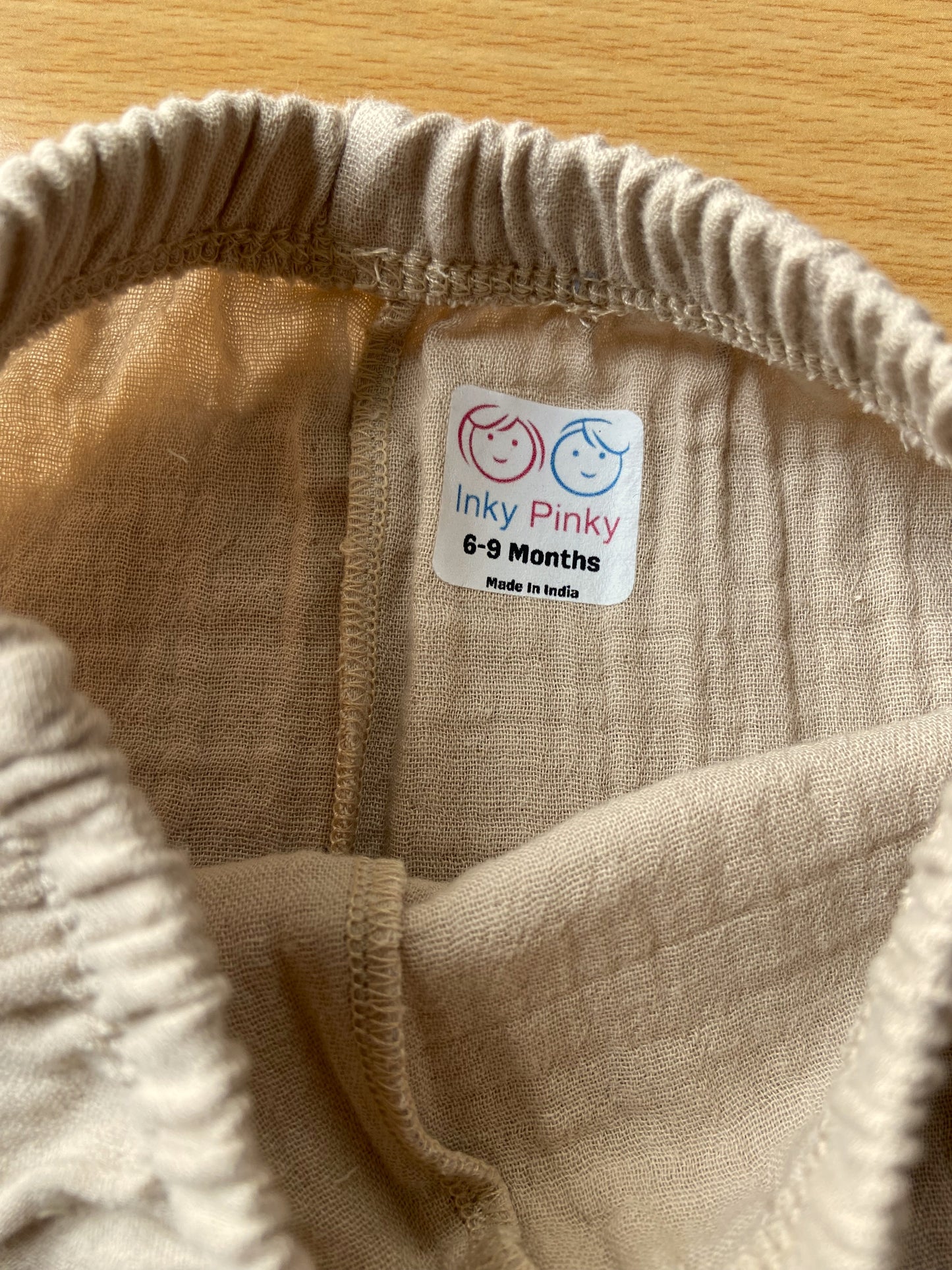 Organic cotton muslin crinkle fabric unisex pant IP22