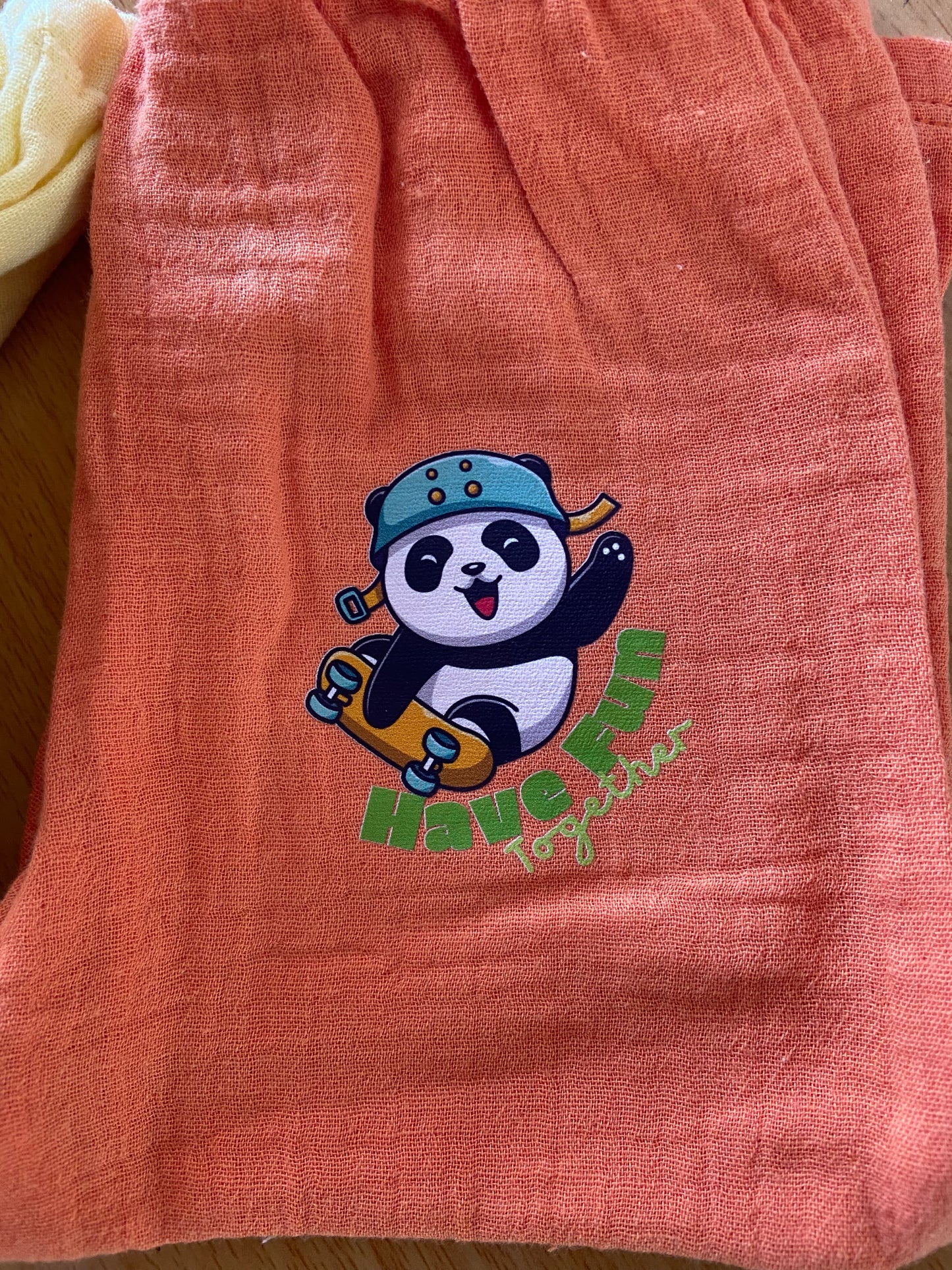 Organic cotton muslin crinkle fabric unisex pant IP22