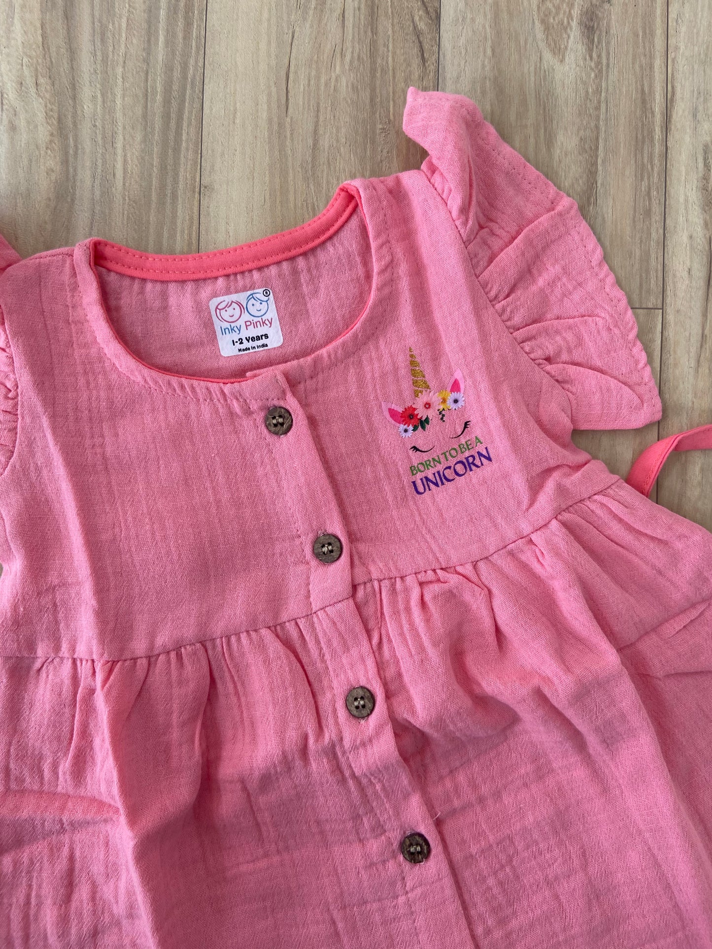 Organic Cotton Girls Woven Frocks IP41