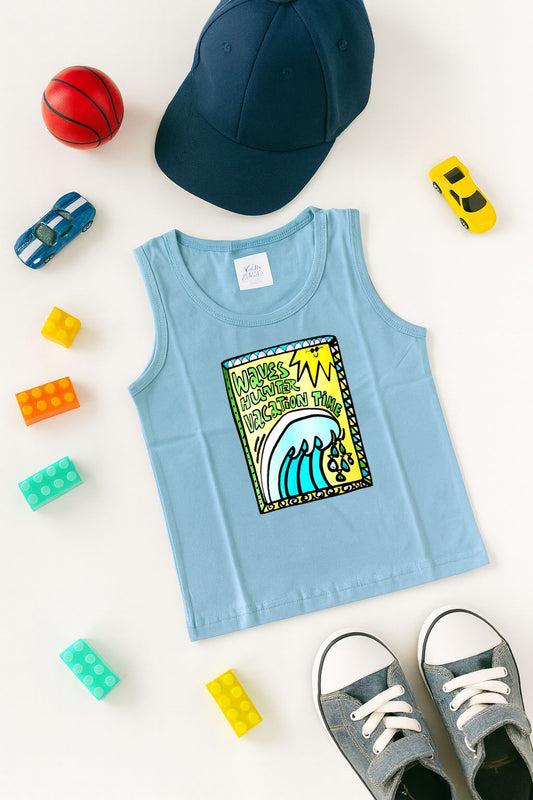 Boys Cotton Printed Sleeveless T-Shirt