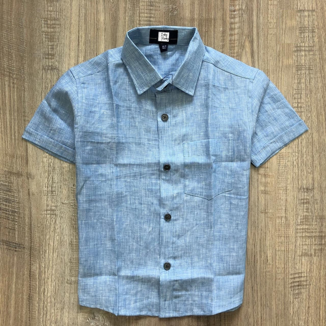 Unisex Kids Linen Cotton Half Sleeve Woven Shirt IP15