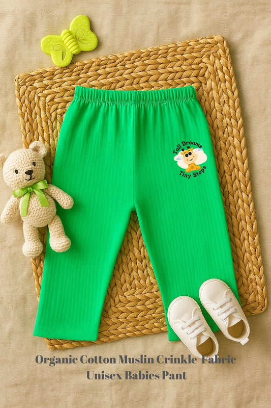 Organic cotton muslin crinkle fabric unisex pant IP22