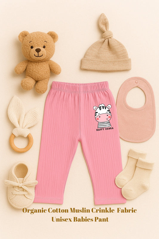 Organic cotton muslin crinkle fabric unisex pant IP22