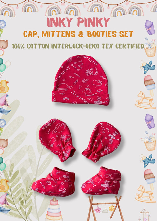 Baby essentials Cap, Mittens & Booties set