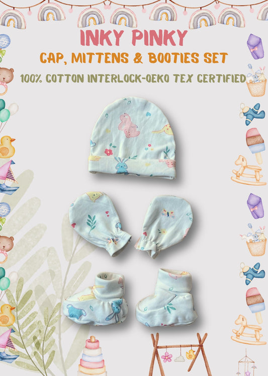 Baby essentials Cap, Mittens & Booties set