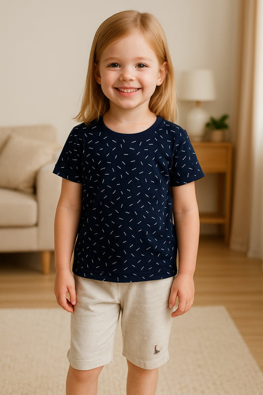 Girls T Shirt with Shorts Combo Set IP10