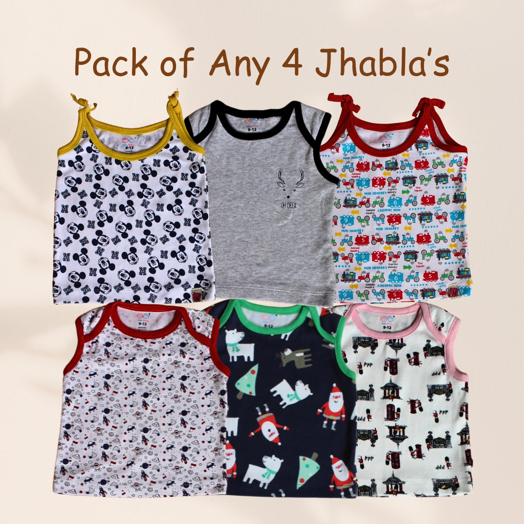 Unisex Cotton Interlock Pack of Any 4 Jhabla combo Offer IP17