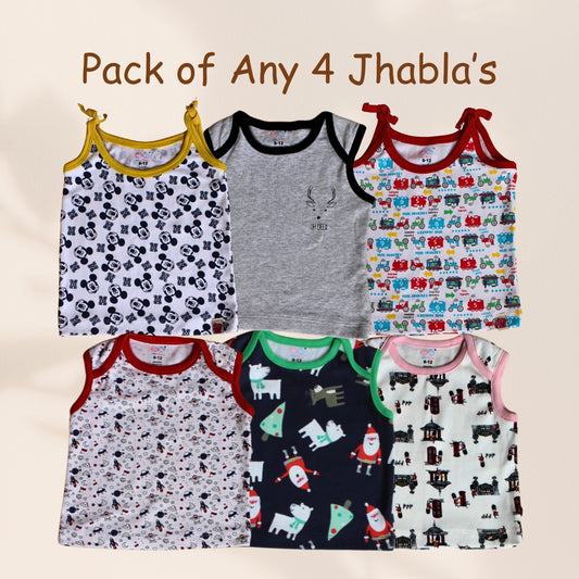 Unisex Cotton Interlock Pack of Any 4 Jhabla combo Offer IP17