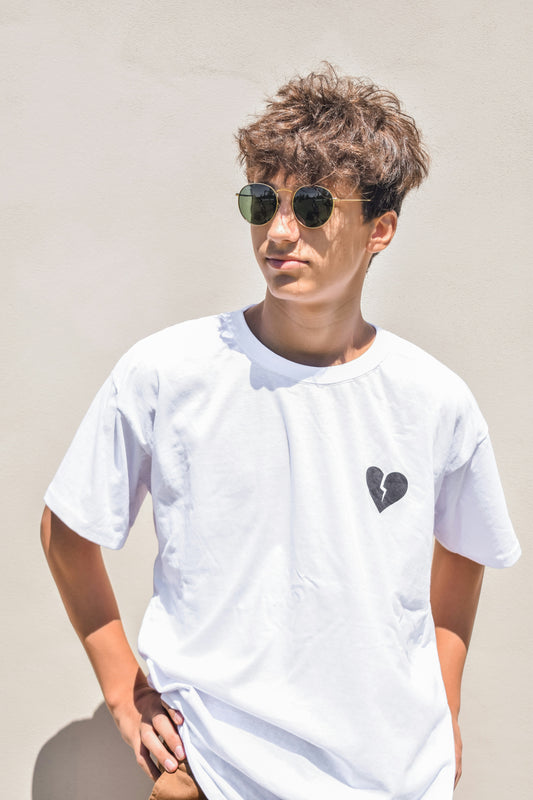 Broken Smile Printed Cotton Round Neck
