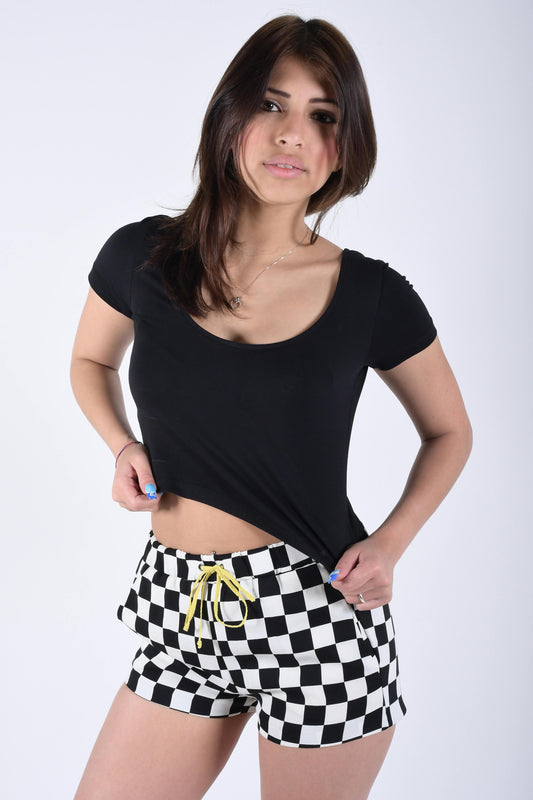 Deep Neck Lycra T-Shirt