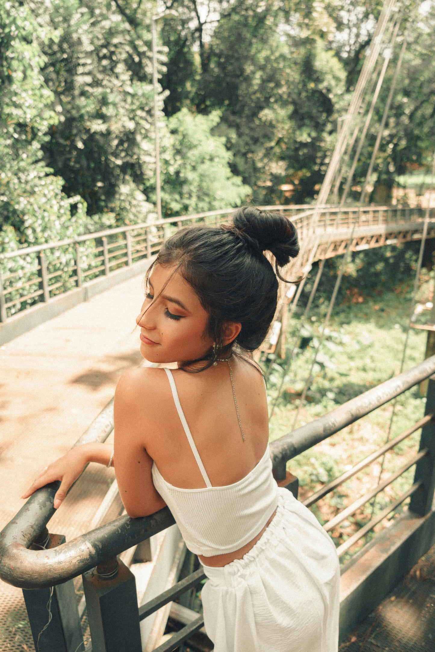 Ribbed Spaghetti Strap Crop Top