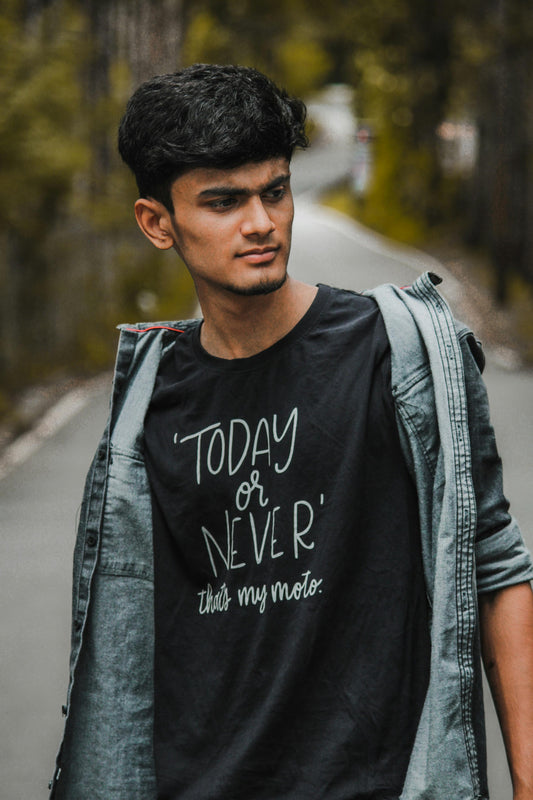 Today or Never - Printed Cotton T-Shirt