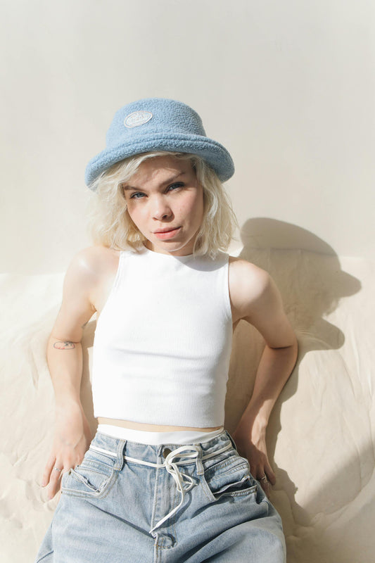 Sleeveless Ribbed Mini Crop Top